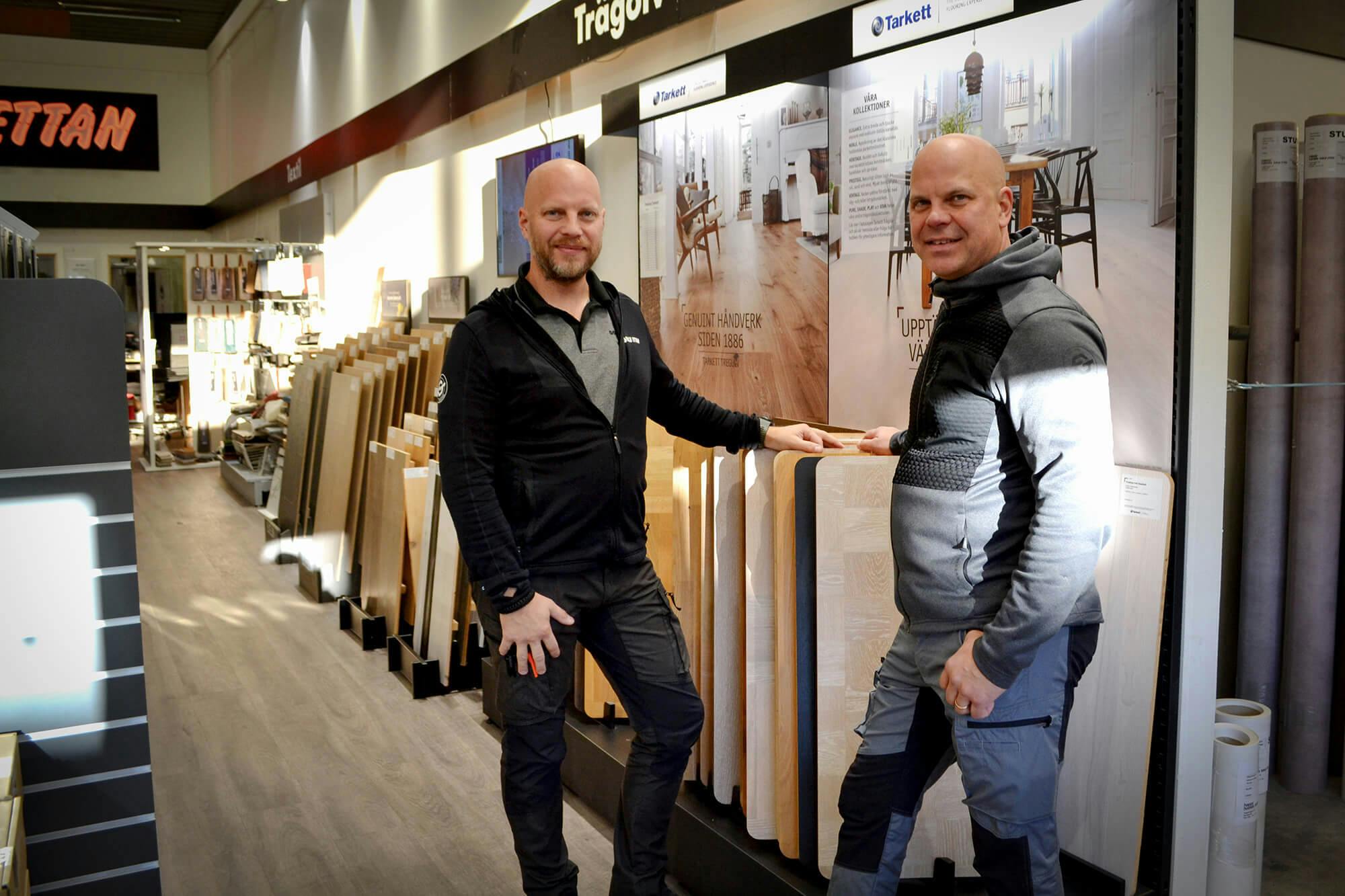 Bröderna Henrik Storm och Johan Olsson har varit med i företaget i olika omfattning sedan barnsben. De tog över Golv Ettan efter sin morbror Torsten Hådén som grundade företaget 1981.